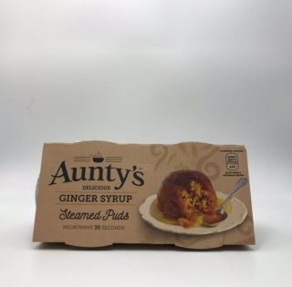 Auntys Steamed Puddings Ginger Syrup 2 x 100g