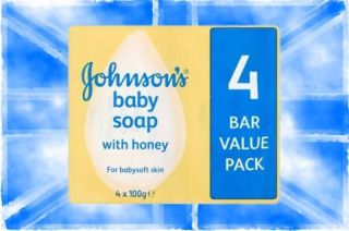 Johnsons Baby Soap with Honey 4 x 100g