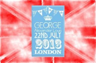 ROYAL BABY ! Prince George Fridge/White Board Magnet...