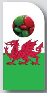 Sweeting Cards - Wales Flag Small - Milk Chocolate Beans 75g
