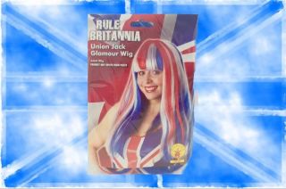 Union Jack Glamour Wig RULE BRITANNIA