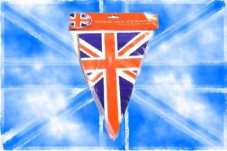Union Jack Plastic Bunting 10 Flags approx. 3,65m