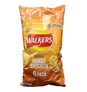 Walkers Classic Roast Chicken Crisps 6 x 25g