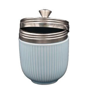 Fluted Egg Coddler Celadon Blue