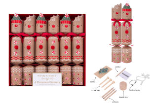 Harvey & Mason - 6 Christmas Crackers - Gingerbread