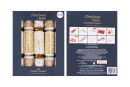 10 Family Eco Christmas Crackers - Gold & White -...