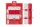 Christmas Time - Make your Own Large Christmas Cracker - 6 Pack - Red & White