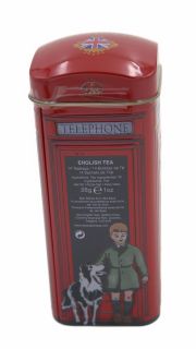 New English Teas - English Afternoon Tea 14 Tea Bags - Phone Box Tin
