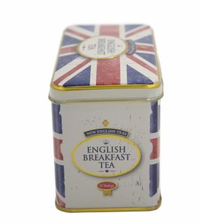 New English Teas - English Breakfast Tea 40 Tea Bags - Union Jack Vintage Tin