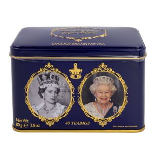 New English Teas - English Breakfast Tea 40 Tea Bags - Queen Elizabeth Tin