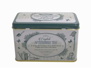 New English Teas - English Afternoon Tea 40 Tea Bags - Green Garden Tin