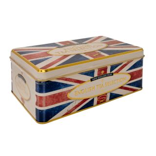 New English Teas - English Tea Selection (Breakfast, Earl Grey, Afternoon) 100 Tea Bags - Union Jack Vintage Tin