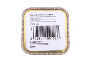 New English Teas - English Breakfast Tea 14 Tea Bags - Big Ben Tin