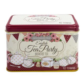 New English Teas - English Breakfast Tea 40 Tea Bags - English Tea Party Tin