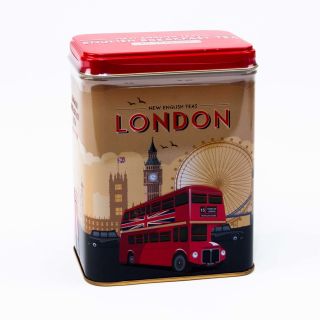 New English Teas - English Breakfast Tea 40 Tea Bags - Vintage London Travel Tin