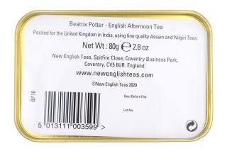 New English Teas - English Afternoon Tea 40 Tea Bags - Beatrix Potter Peter Rabbit - Flopsy Bunny Tin