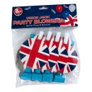 Union Jack Party Blowers - 8 Pack