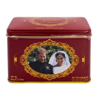 New English Teas - English Breakfast Tea 40 Tea Bags - Harry & Meghan Tin