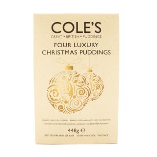 Coles Luxury Christmas Pudding Selection 4 x 112g