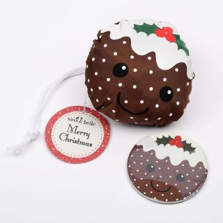 Christmas Pudding Foldable Shopping Bag