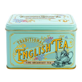 New English Teas - English Breakfast Tea 40 Tea Bags - Vintage Victorian Tin - mint