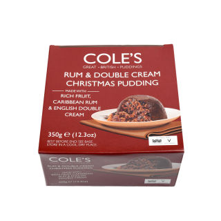 Coles Rum & Double Cream Christmas Pudding 350g