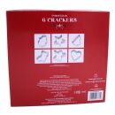 Christmas Cracker 6 Pack - White & Red - Christmas Joy with Biscuit Cutters