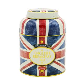 New English Teas - English Breakfast Tea 80 Tea Bags - Union Jack Tin
