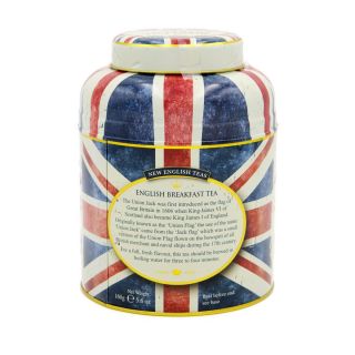 New English Teas - English Breakfast Tea 80 Tea Bags - Union Jack Tin