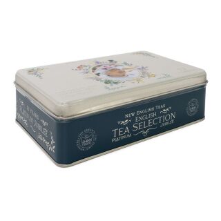 New English Teas - English Tea Selection (Breakfast, Earl Grey, Afternoon) 72 Tea Bags - Queens Platinum Jubilee Tin