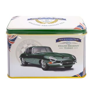 New English Teas - English Breakfast Tea 40 Tea Bags - E-Type Jaguar Tin