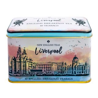 New English Teas - English Breakfast Tea 40 Tea Bags - Liverpool Tin