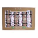 Green Christmas -  8 Large Premium Eco Christmas Crackers - Brown & White