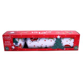 Family Games Jumbo Cracker - White - Santa & Sleigh - Activities