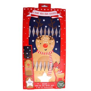 Make your Own Christmas Cracker 6 Pack - Rudolph