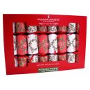 Harvey & Mason - 8 Extra Large Premium Eco Christmas Crackers - Red & White - Merry Christmas