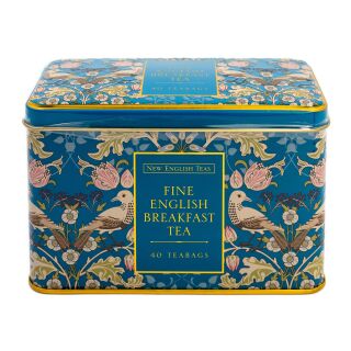 New English Teas - English Breakfast Tea 40 Tea Bags - The Song Thrush & Berries - Teal