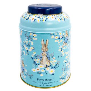 New English Teas - English Breakfast Tea 240 Tea Bags - Beatrix Potter Tin - Daisies