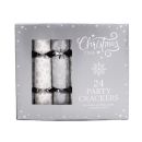 Christmas Time - 24 Party Crackers - Silver & White -...