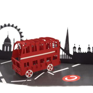 Cardology - London 3D Pop Up Card - Bus