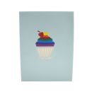 Cardology - Rainbow Cupcake 3D Pop Up Card