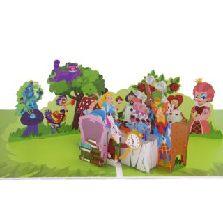 Cardology - Mad Hatters Tea Party 3D Pop Up Card