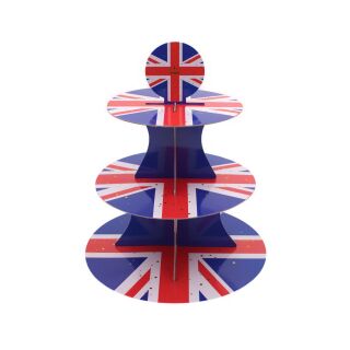 Union Jack 3-Tier Cake Stand 37.5cm