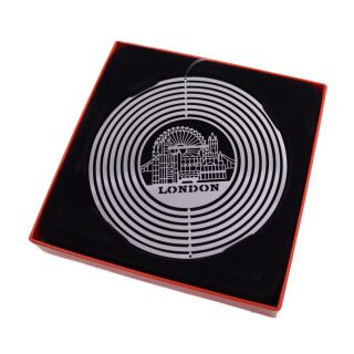 London Skyline Spinning Metal Decoration 11cm