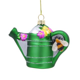 Sass & Belle - Green Watering Can Glass Bauble