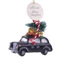 Sass & Belle - Black London Taxi Glass Bauble