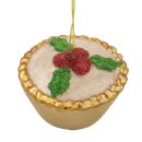 Sass & Belle - Glittery Mince Pie Glass Bauble