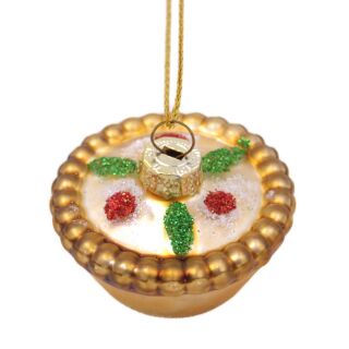 Sass & Belle - Mini Mince Pies Glass Baubles - Set of 4