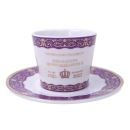 Queen Elizabeth Gold Plated Commemorative Cup & Saucer