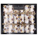 Harvey & Mason - 6 Large Exquisite Christmas Crackers - Gold & Brown - Brushstroke